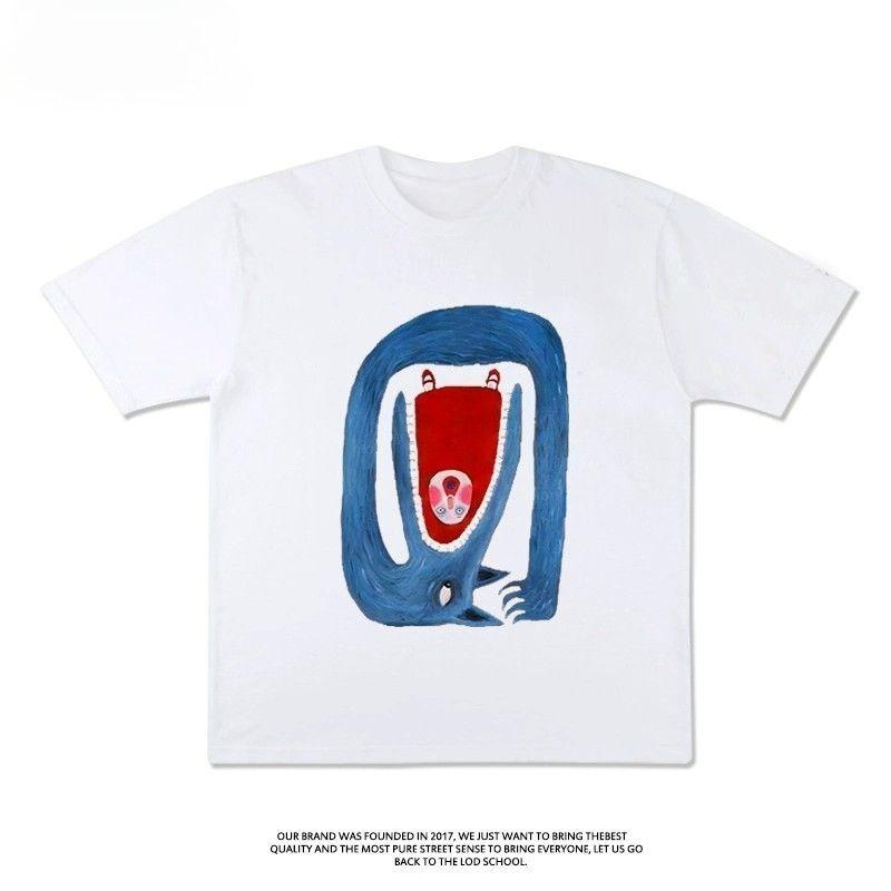 

Европейские и американские ретро футболки с коротким рукавом из серии «Артист» в стиле аниме для мужчин и женщин, готические, уличные, повседневные, с рукавом до локтя XXXXL