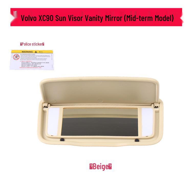 Kompatibelt cover för sminkspegel i solskydd för Volvo XC60, XC90 och S80