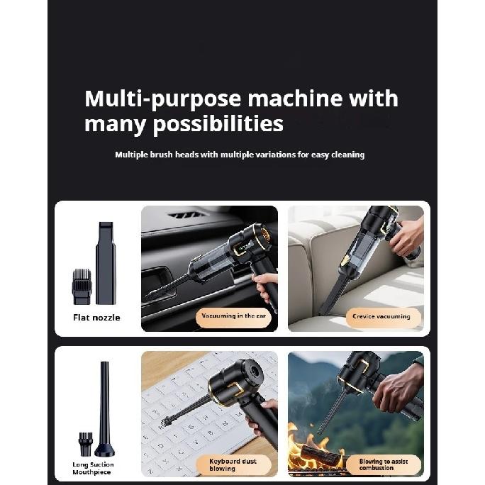 Mini Car Vacuum Cleaner Strong Scution Cordless 998000PA Powerful Wireless Car Cleaner HandHeld Portable Vacuum Cleaner for Car