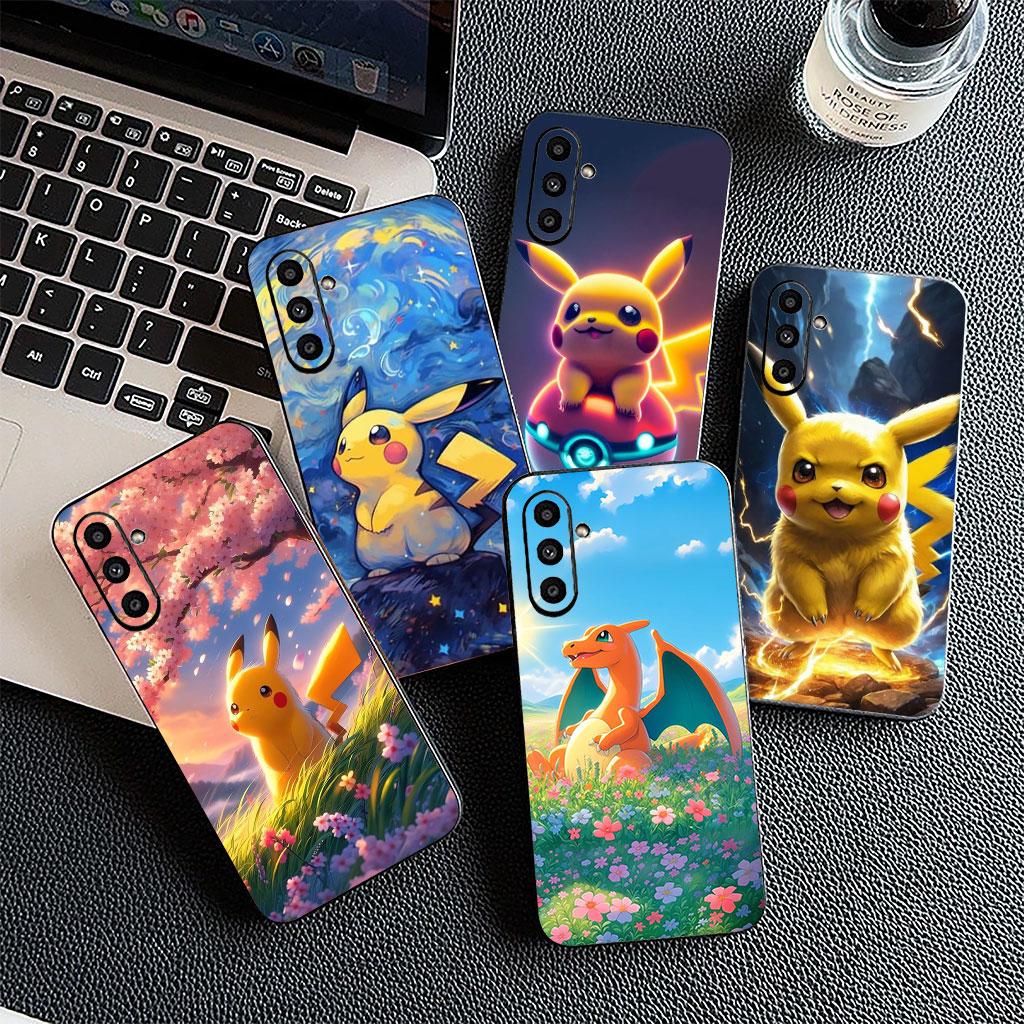 Cartoon P-Pokemons GO P-Pikachus Phone Cover Case for Samsung Galaxy S10 S8 S9 Plus A33 A34 A31 70 A71 A72 Note 20 9 8 S10E