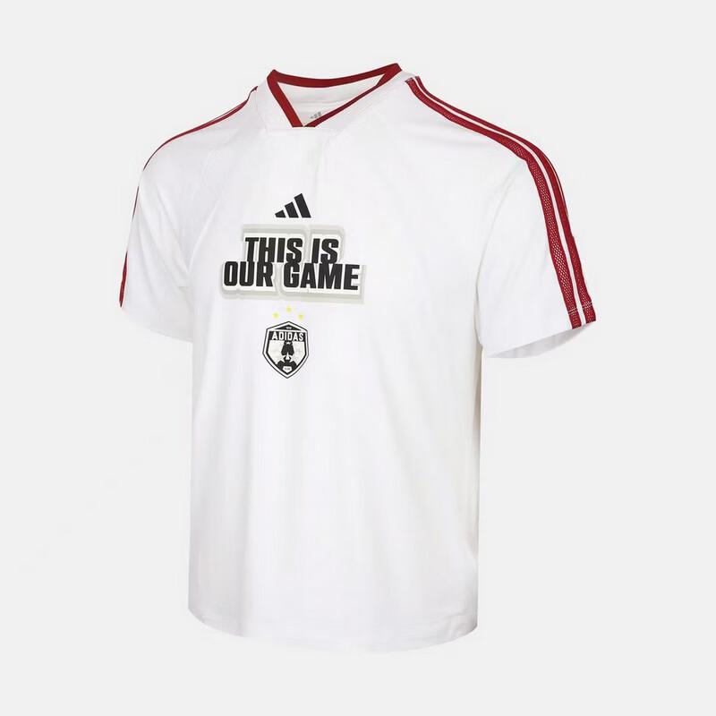 Adidas Boys  Loose Fit Breathable V-Neck Top KG7828 152