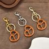 Realistic 3D Cookie Charm Keychain Accessory Fashionable Biscuit Shape Key Rings Portable Bag Decoration for Women