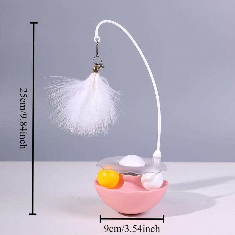 

1pc Cat toys Pet tumbler teases cat feathers to relieve boredom Removable self-hi Pet products Safety is not easy to damage