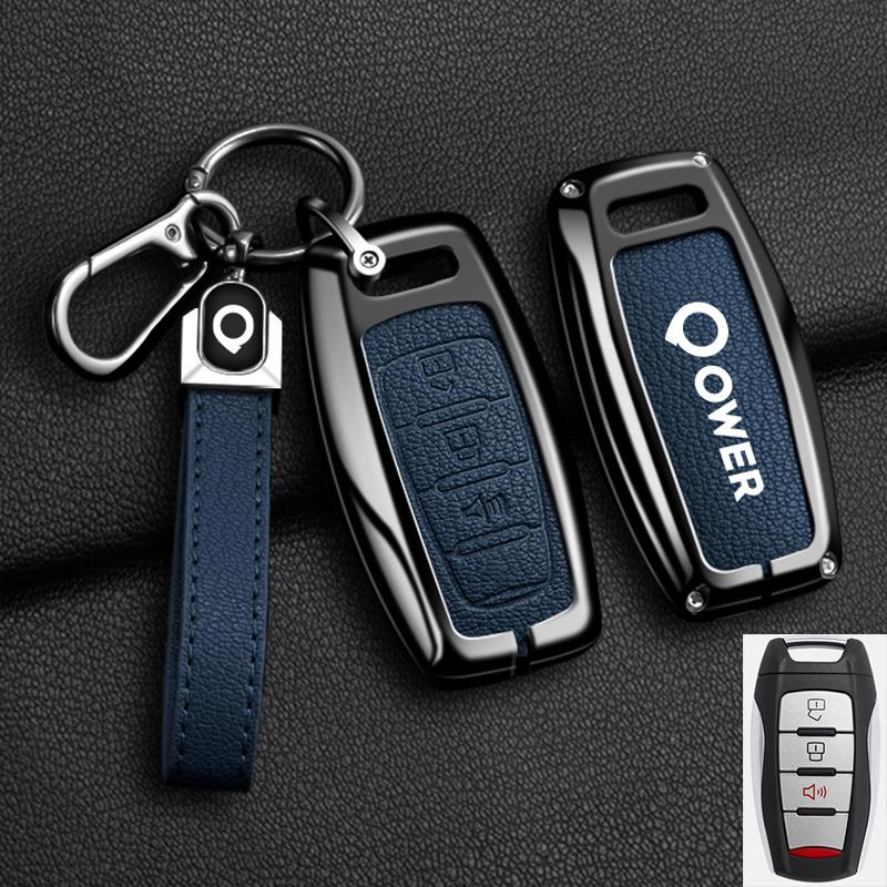 

Car Remote Key Case Cover For Great Wall Ower Gwm P Series Pickup Auto Zinc Alloy Leather Protecto Keychain Accessorie