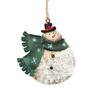 Vintage Christmas Snowman Pendant 2D Snowman Doll Pendant Santa Claus Hanging Ornaments  New Year