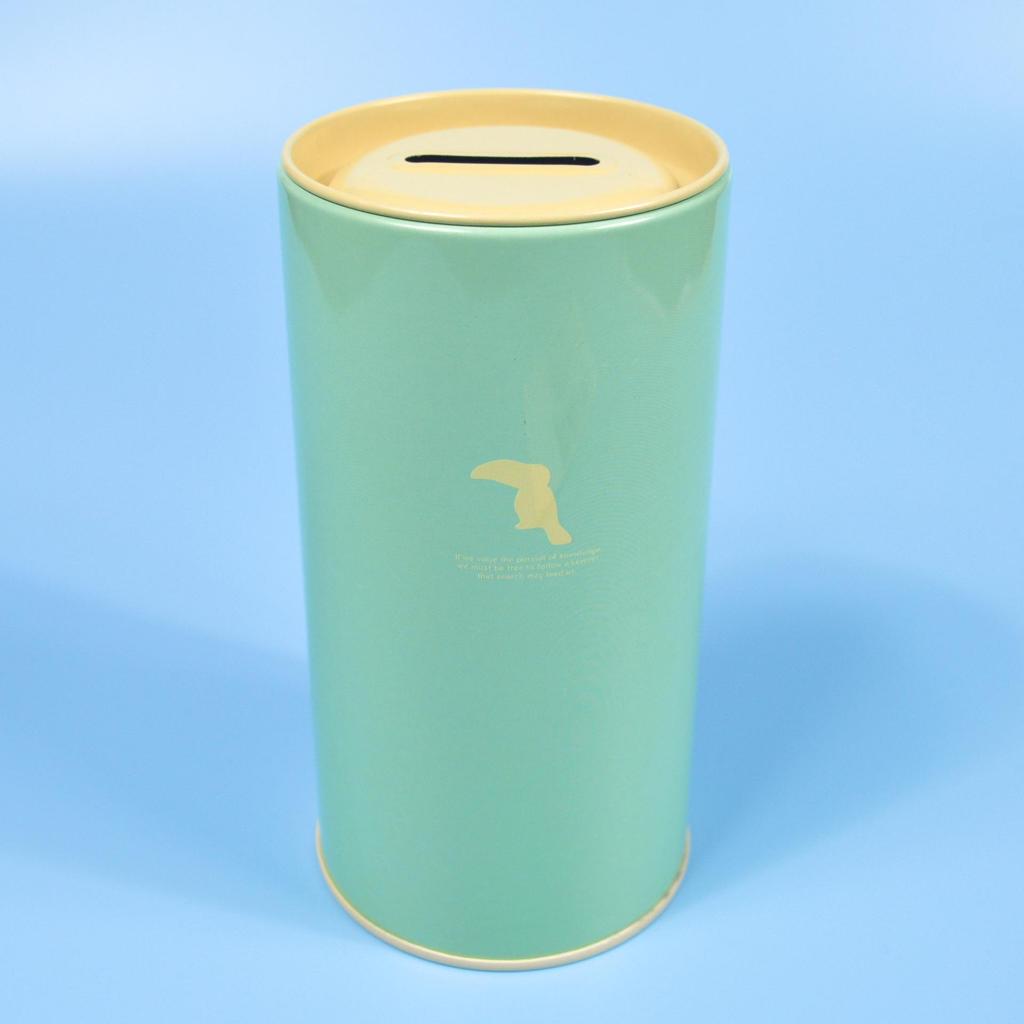 Round Tin Money Box and Pen Holder - Creative Cartoon Piggy Bank and Student Gift Prize