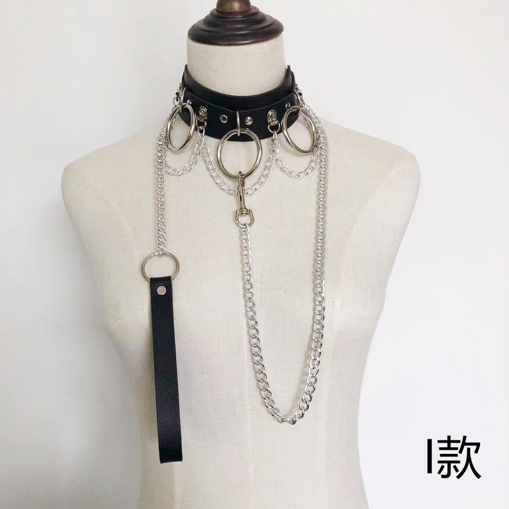 Fashion Punk Gothic Vintage Necklace Leather Collar Gothic Heart Pendants