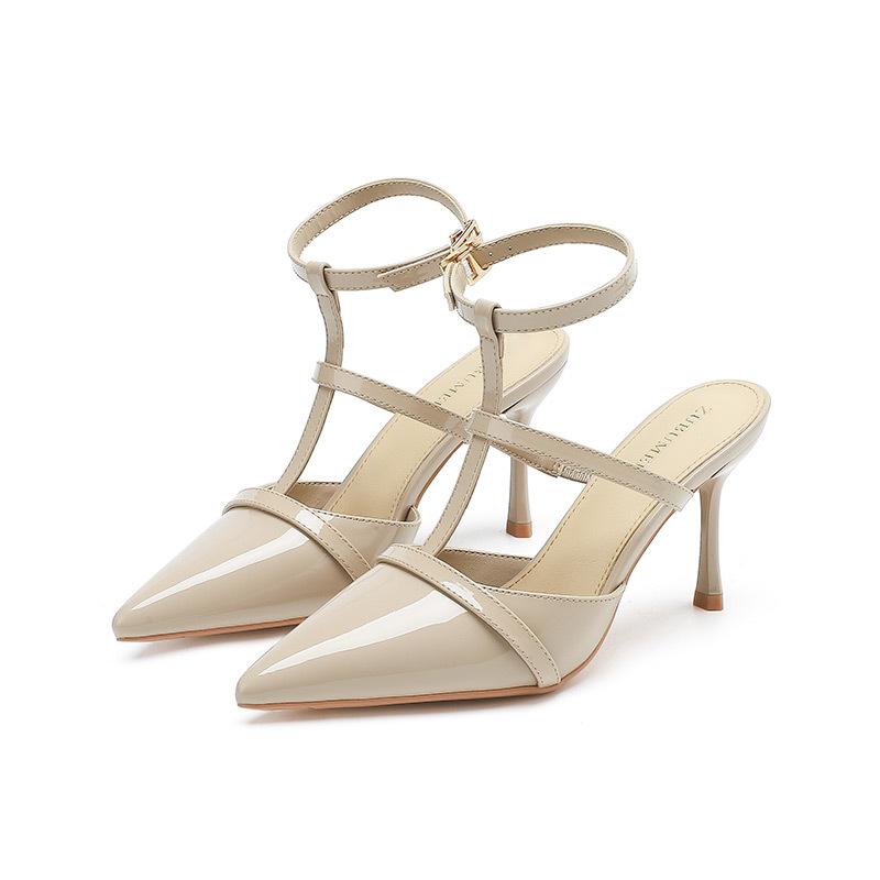 1-11 Pointed High-heeled Sandals Women and Women's Summer New Thin-heeled High-heeled Shoes Sexy Bag Head Empty Single Shoes