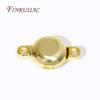 18K Gold Plated Round Magnetic Clasps Magnet End Clasp Connectors DIY For Jewelry Making Fittings DIY Necklaces Accessories