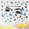 DIY Butterfly Wall Art Decals Waterproof Self-Adhesive PVC Stickers for Lash Beauty Salon Shop Wall Decor