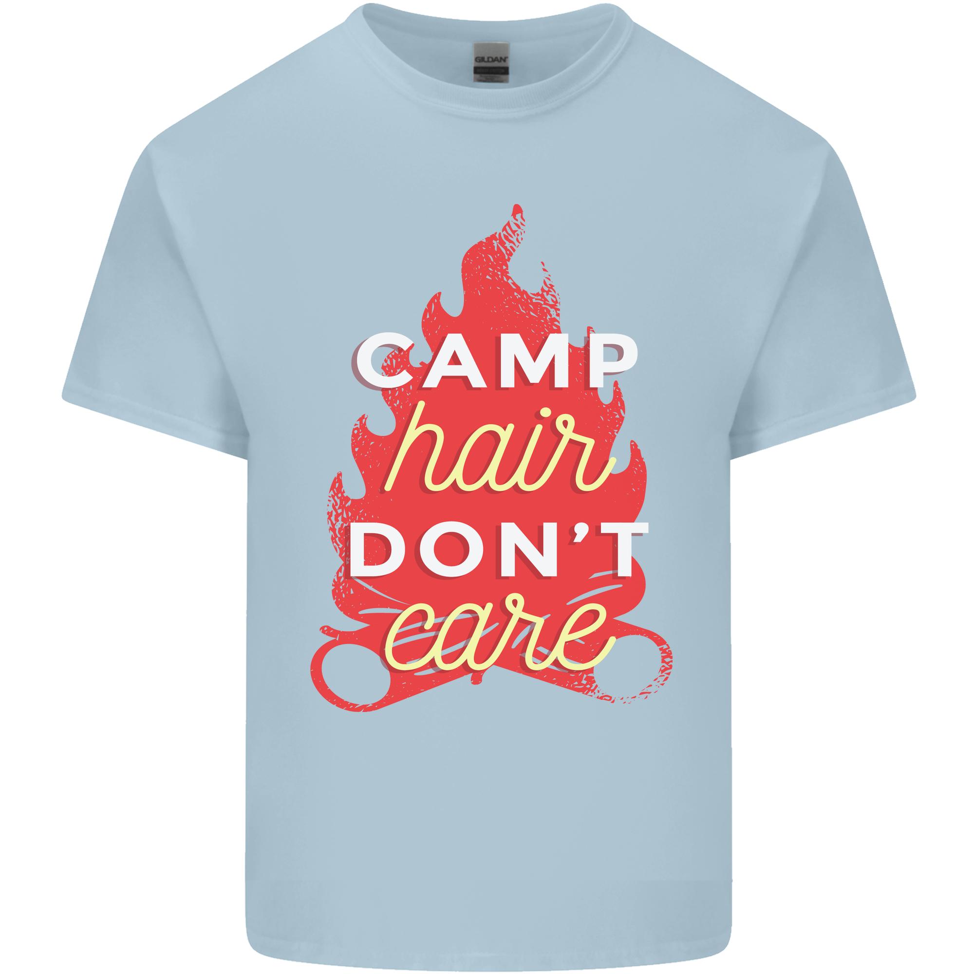 Funny Camping Camp Hair Dont Care Caravan Unisexs Light Cotton TShirt S