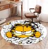 Garfield Pattern Round Rug, Indoor/Outdoor Mat, for Picnic, Gameroom, Bedroom, Office, Living Room, Home Decor Carpet, Birthday Gift