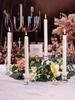 1/6pcs Bulk Candle Holders, Christmas Candle Holder, Set Of 6 Clear Glass Candle Holders, Tapered Glass Candle Holders