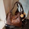 Large Capacity Casual Tote Bag Women Stylish PU Shoulder Crossbody With Zip Interior Pockets