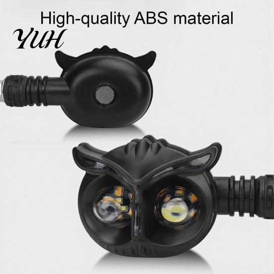 Rainproof Led Indicator Bar Motorcycle Turn Signal Lights, Owl Shaped LED Universal Signals Waterproof Modified Light for Most 12V Motorcycles