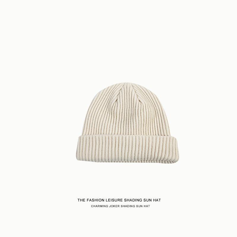 Big board knitted hat hip hop wool hat autumn and winter cold hat men show small face warm yuppie hat