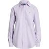 Polo Classic Fit Long Sleeve Solid Pony Embroidered Shirt Women Shirts Purple WMPOSHTNDO21041-500