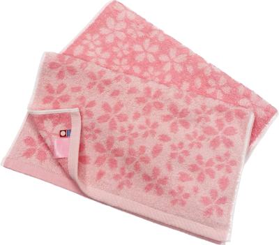 Kainoo Imabari Towel SAGURA Face Towel Set of 2, 34cm X 80cm, Made In Japan, Imabari, 100% Cotton, Gentle On Skin, Cute Pink, Cherry Blossom Pattern,