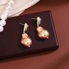 Silver Needle Baroque Pearl Earrings: French Retro Court Style, Light Luxury Fashion, Temperament Dangles.