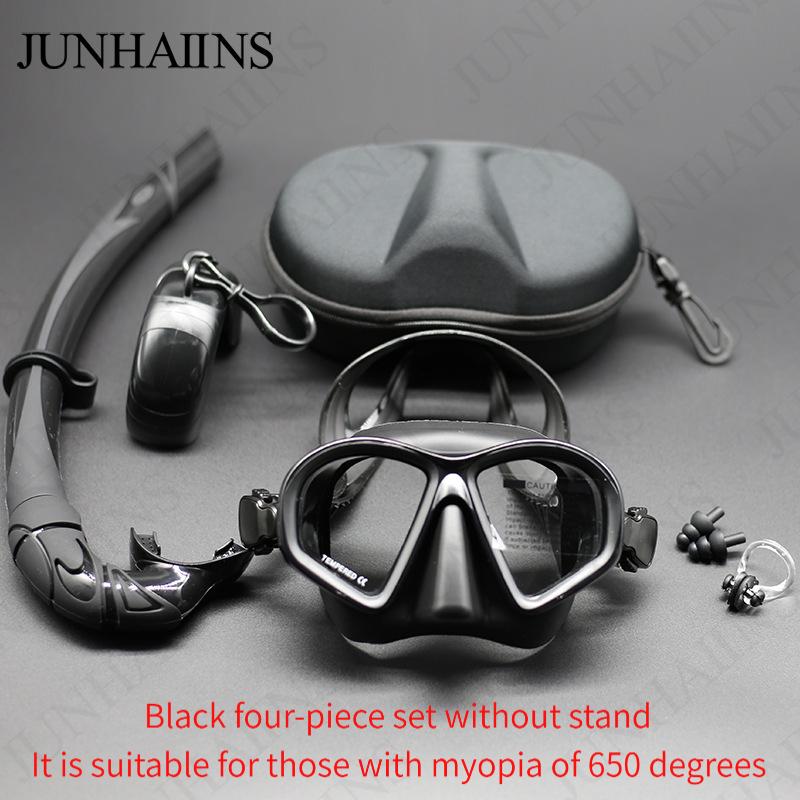 Low Volume Freediving Snorkeling Mask Anti-Fog Tempered Glass Soft Silicone Myopia Available Scuba Diving Goggles for Men Women