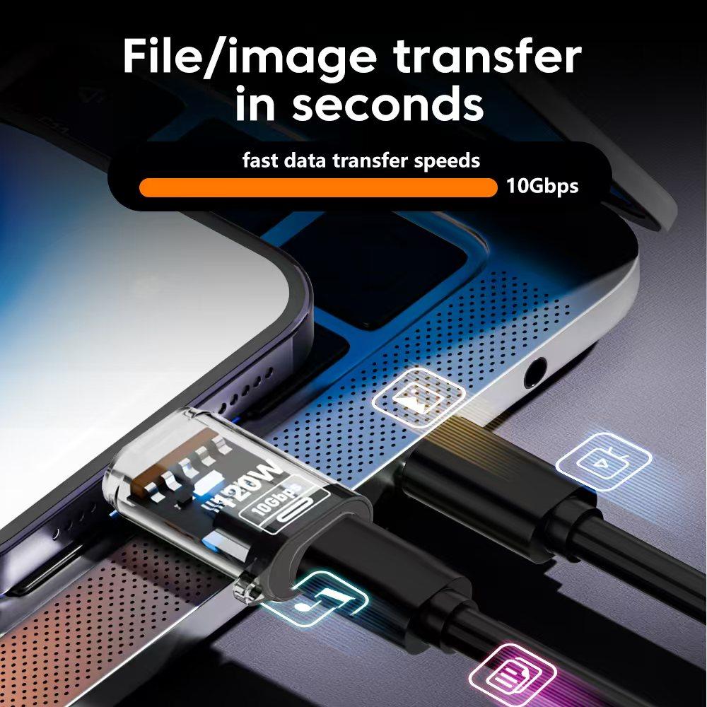 USB 3.2 to Type C Adapter OTG Fast Charging 120W 10GB High Speed Data Audio Transfer For iPhone 17 16 15 PC Tablet Xiaomi Huawei USB C Converter