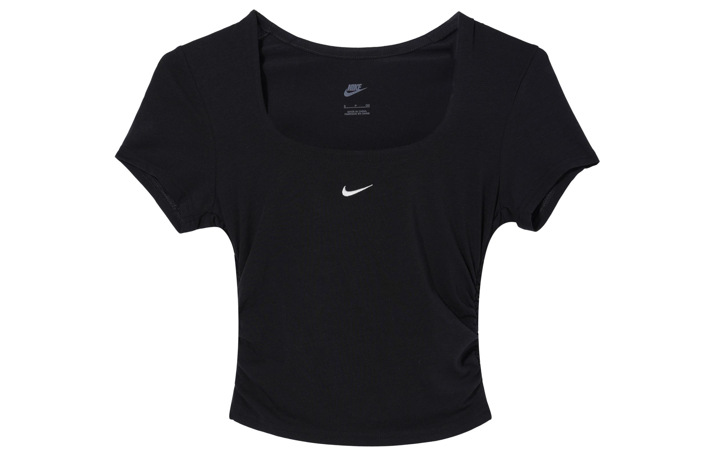 Nike Sportswear Chill Knit Women s Short-Sleeve T-shirt Black FZ7991-010 L