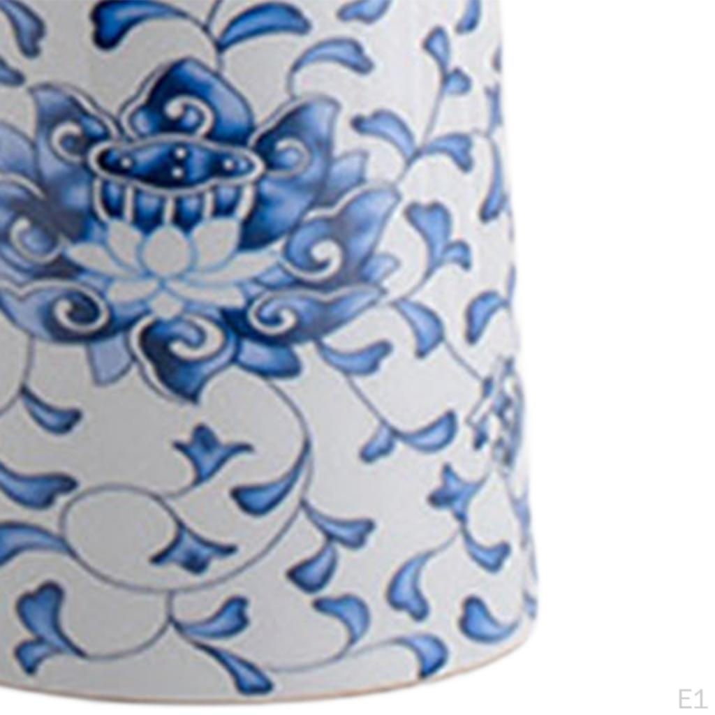 Modrobílá keramická váza, dekorativní bytová dekorace, květinové aranžmá pro...