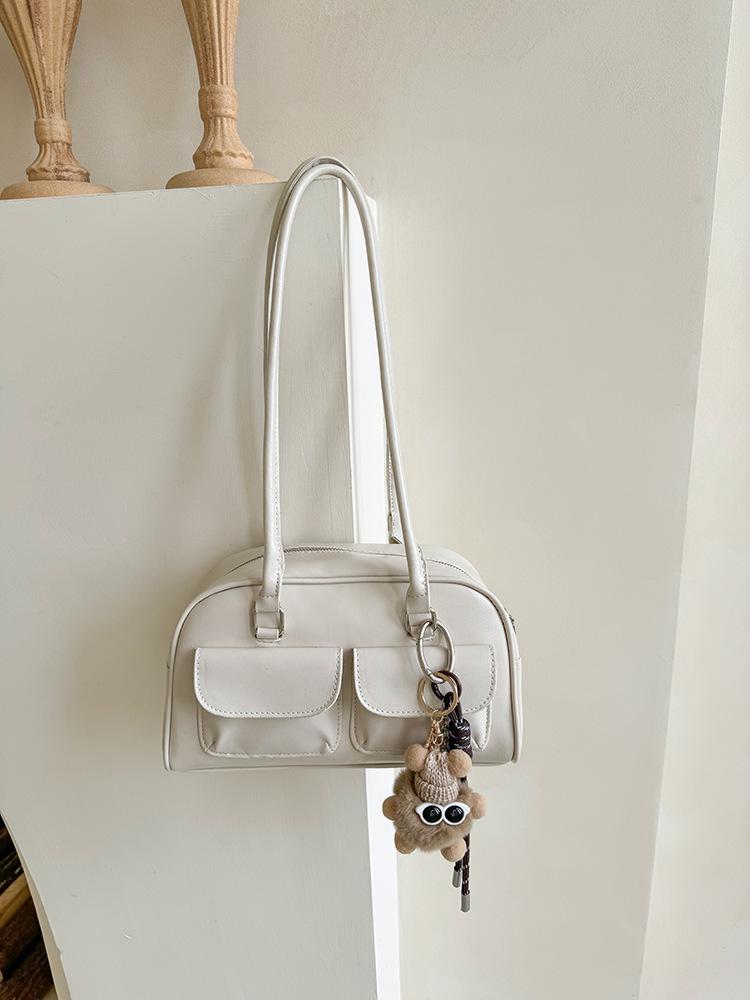 

Корейская игла от головокружения Сюй Юньчжэнь, сумка для боулинга из той же вощеной кожи, многокарманная сумка под мышкой для поездок на работу, на плечо белый