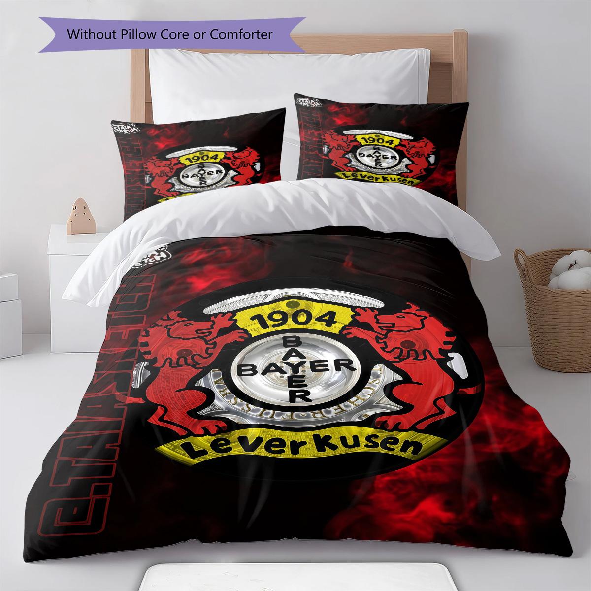 

Leverkusen logo RugPattern Bedding Quilt Set Quilt Cover Pillowcase Home Decoration Birthday Gift (1 * duvet cover + 2 * pillowcase, without core) 140x200cm