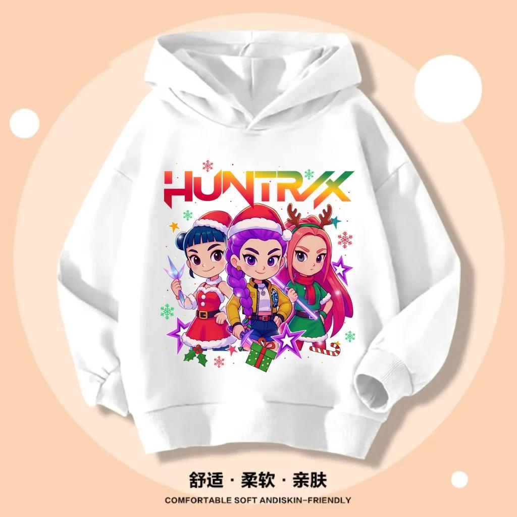 KPop Devil Hunter Huntrix Hoodie Christmas Gift Children's Hoodie Princess Girl Fashion Spring and Autumn Hooded Pullover