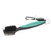 Golf Club Brush with Retractable Cord Dual Sided Steel Bristles Ergonomic Handle Golf Club Cleaning Brush Green