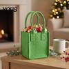 Holiday Gift Storage Pouch Christmas Felt Candy Bag, Santa Claus Snowman Patterns Treat Pouch, Large Capacity Reusable Holder Thickened