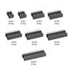 66 Stück IC-Chip-Sockel Isolierter Kunststoff Flachstift IC Sortimentskit Schaltungskomponenten 6P bis 28P