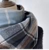 Korean-Style Plaid Scarf for Women, Autumn/Winter 2023; Versatile, Warm Tassel Shawl.