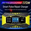 12V/24V Intelligent Pulse Repair Lead-Acid Car Battery Charger, Nine-Stage Optimization