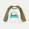Boys Cartoon Long Sleeve T Shirt Crew Neck Casual Autumn Top for Kids
