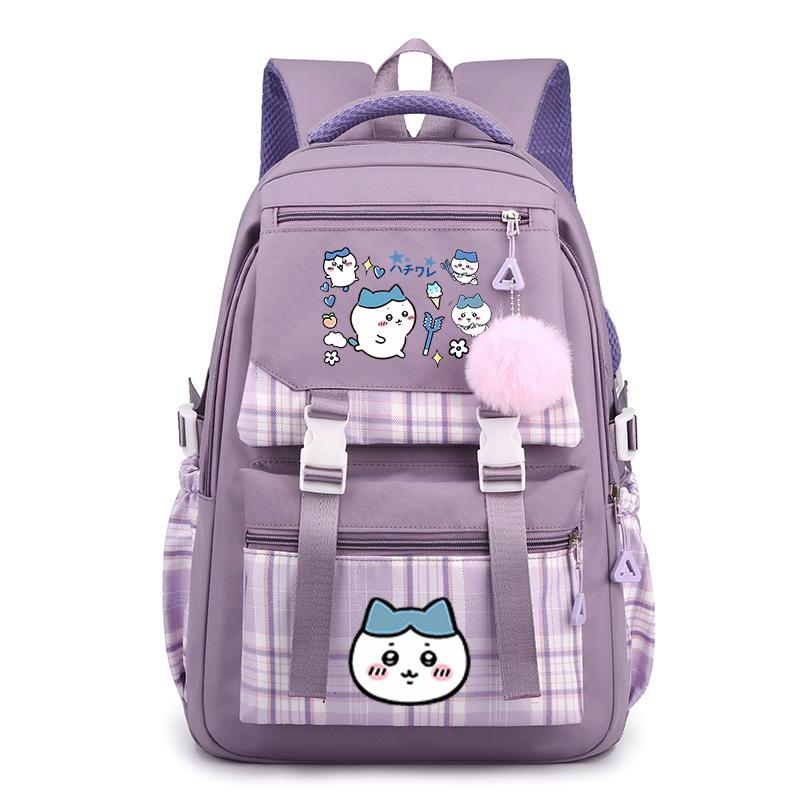 Jiikawa Wow School Bag New Chiikawa Girls Backpack for Primary and Secondary School Students Cute College Style Backpack