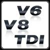 SVLHP1 ABS Electroplated Car Sticker V6 V8 Emblem Tail Badge Decal For VW Touareg TDI Car Accessories