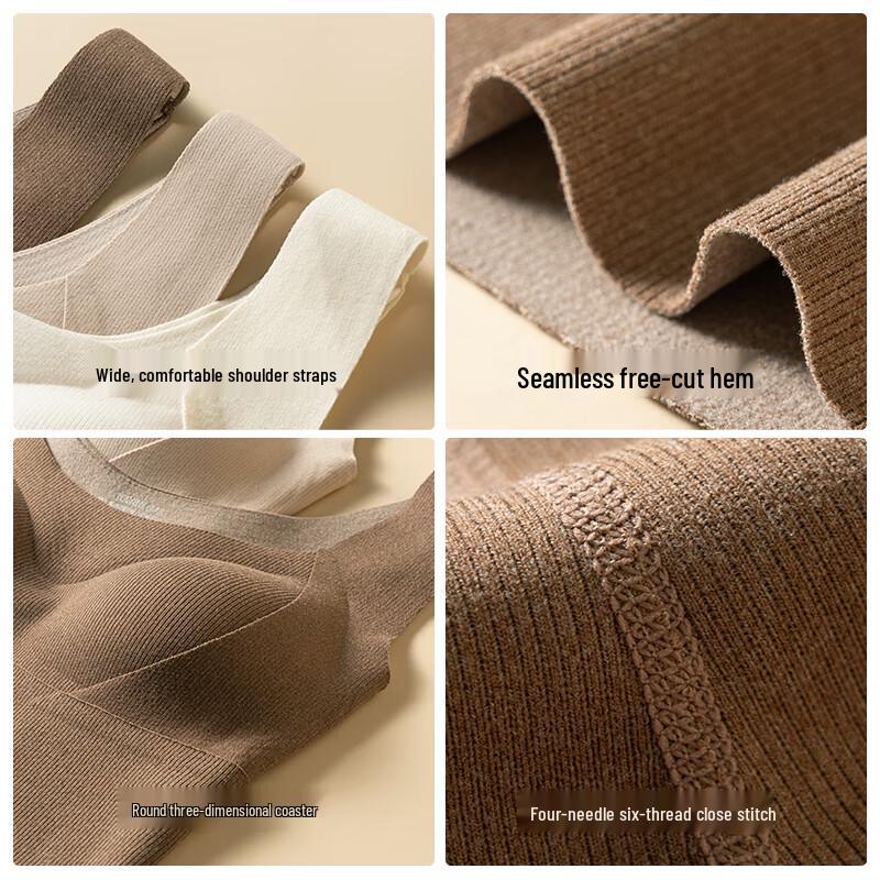 MIIOW Women's Wool Silk Thermal Vest with Built-in Bra Pads