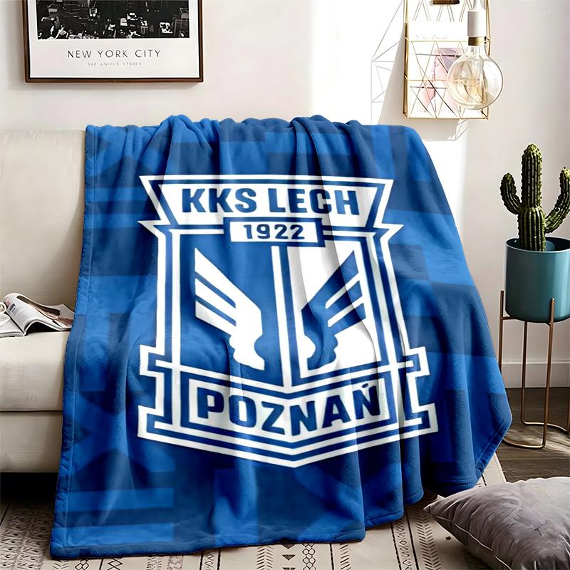 KKS Lech Poznan Theme Blanket Suitable For Beds Sofas And Camping Perfect For Both Men And Women Comfortable Bedding All Year Round