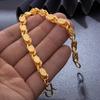 20CM Trendy Gold Color Men Bracelet Couple Middle East Dubai Hip Hop Bracelet for Man Women