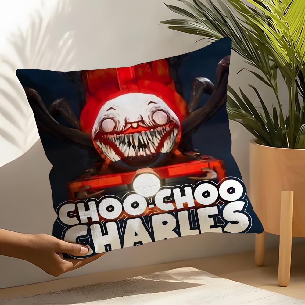 Horror Games CChooChoo Charles Pillow Case Linen Cushion Covers For Decorative Sofa Home Pillows Case Car Chair Pillows Cases
