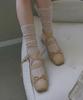 Seutyudiossagseutab Sheer Lip Knee Socks