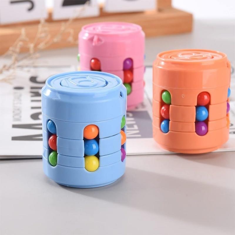 Rotating Fidget Toys Magic Bean Puzzle Cube Fidget Spinners Classroom Prizes Goodie Bag Stuffers Birthday Party Favors For Kids