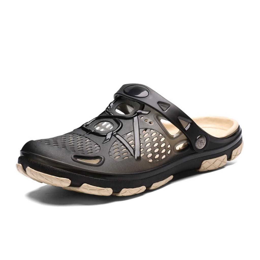 Summer Breathable Hole Shoes Men's Outdoor Beach Shoes Non-slip Upstream Slippers Men's Sandals