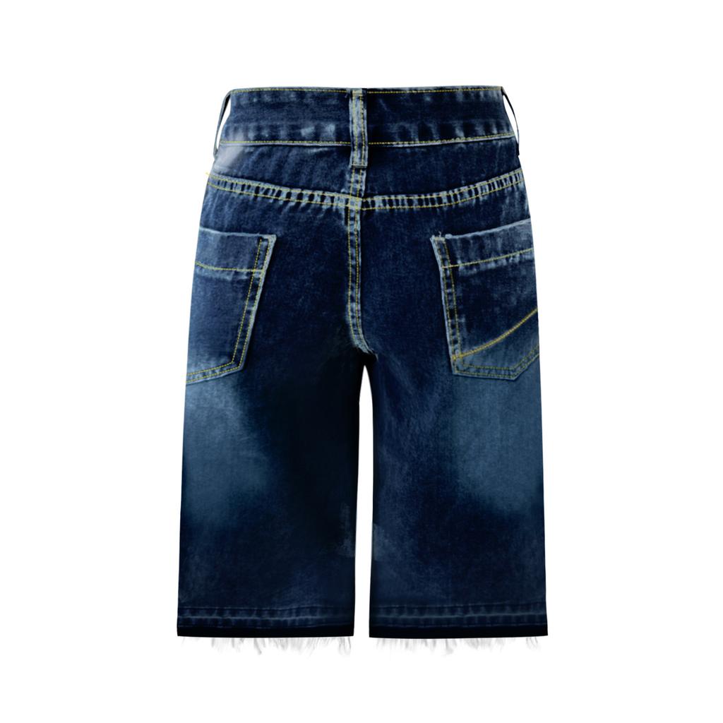 Women's Retro Loose High Waist Casual Fashion Denim Midi Pants