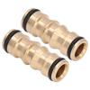 2Pcs Pipe Connector Brass Male To Male Quick Connect Hose Joint Tube Fitting Set Kit 12in
