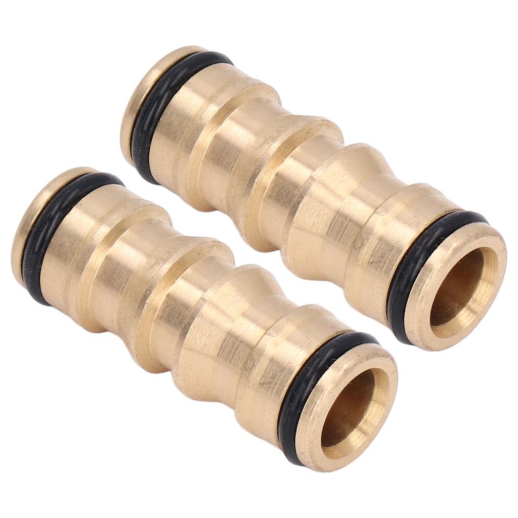 2Pcs Pipe Connector Brass Male To Male Quick Connect Hose Joint Tube Fitting Set Kit 12in