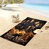Custom Name Chicago Fire Print Beach Towel, Large Soft Quick Dry Towel for Beach Camping Swimming -HE22