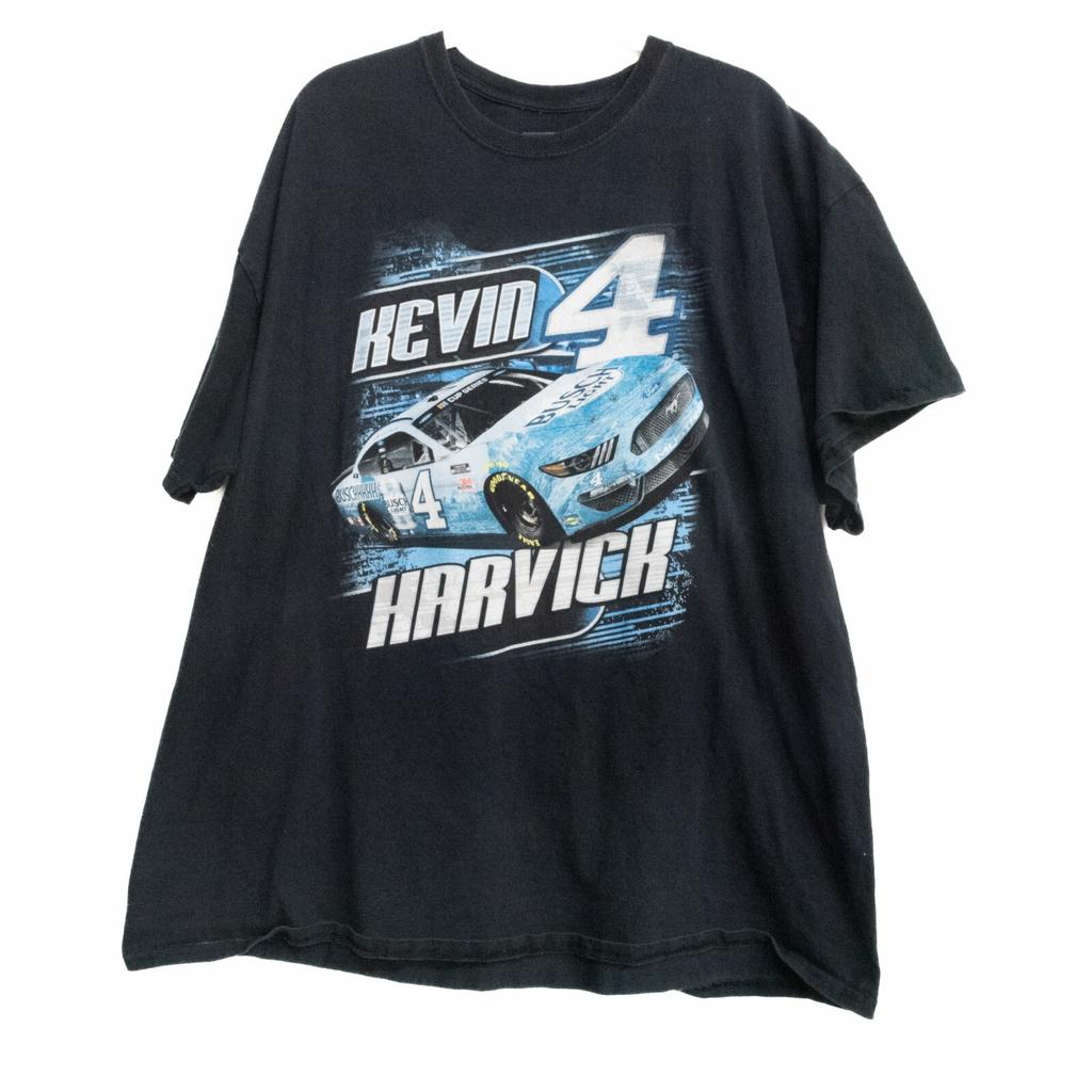 Stewart Haas Racing Kevin Harvick 4 Mens Black T-Shirt Short Sleeve Cotton 2XL